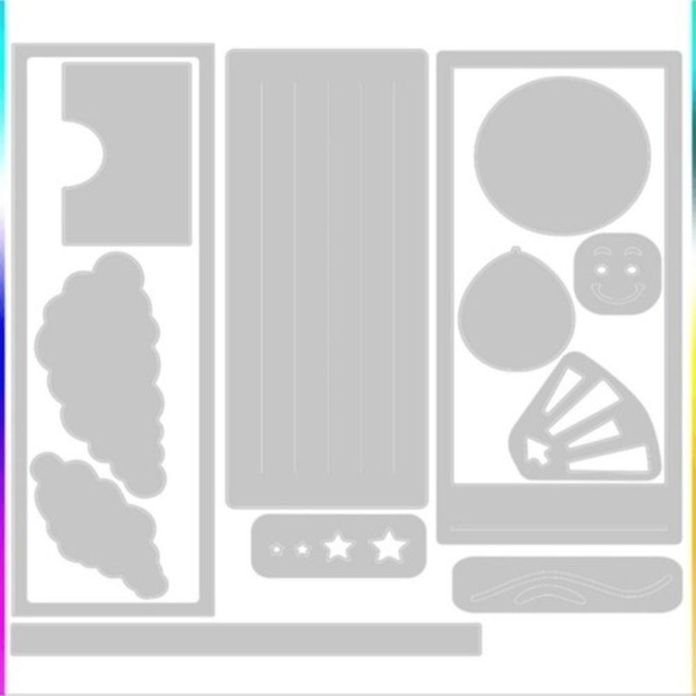 Sizzix Thinlits Die Set 13PK - Rainbow Slider Card